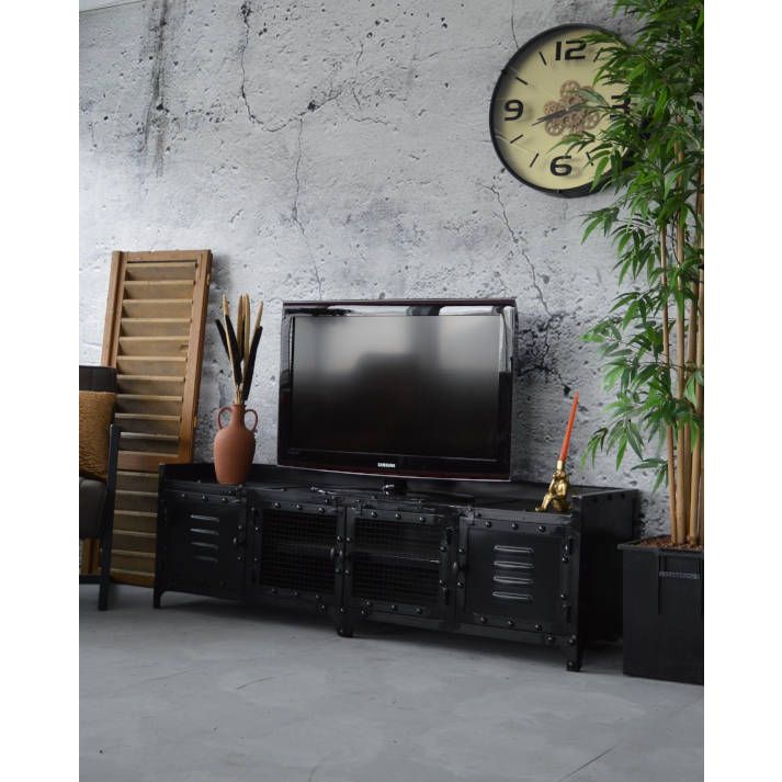 Wereldwijd Interessant Resultaat Industrieel tv meubel zwart - Eigentyds