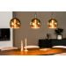 Hanglamp goud glas 3 lichts