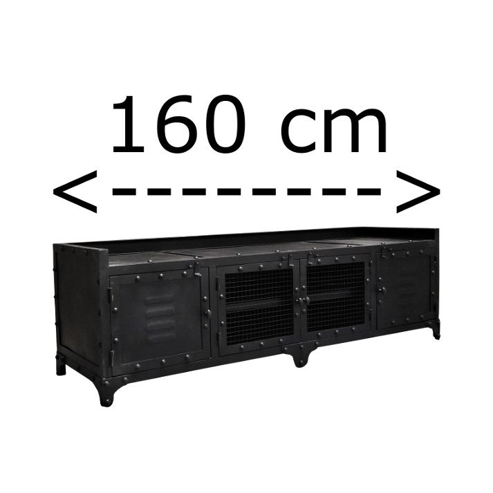 Richtlijnen bagage Microprocessor Industrieel tv meubel zwart - Eigentyds